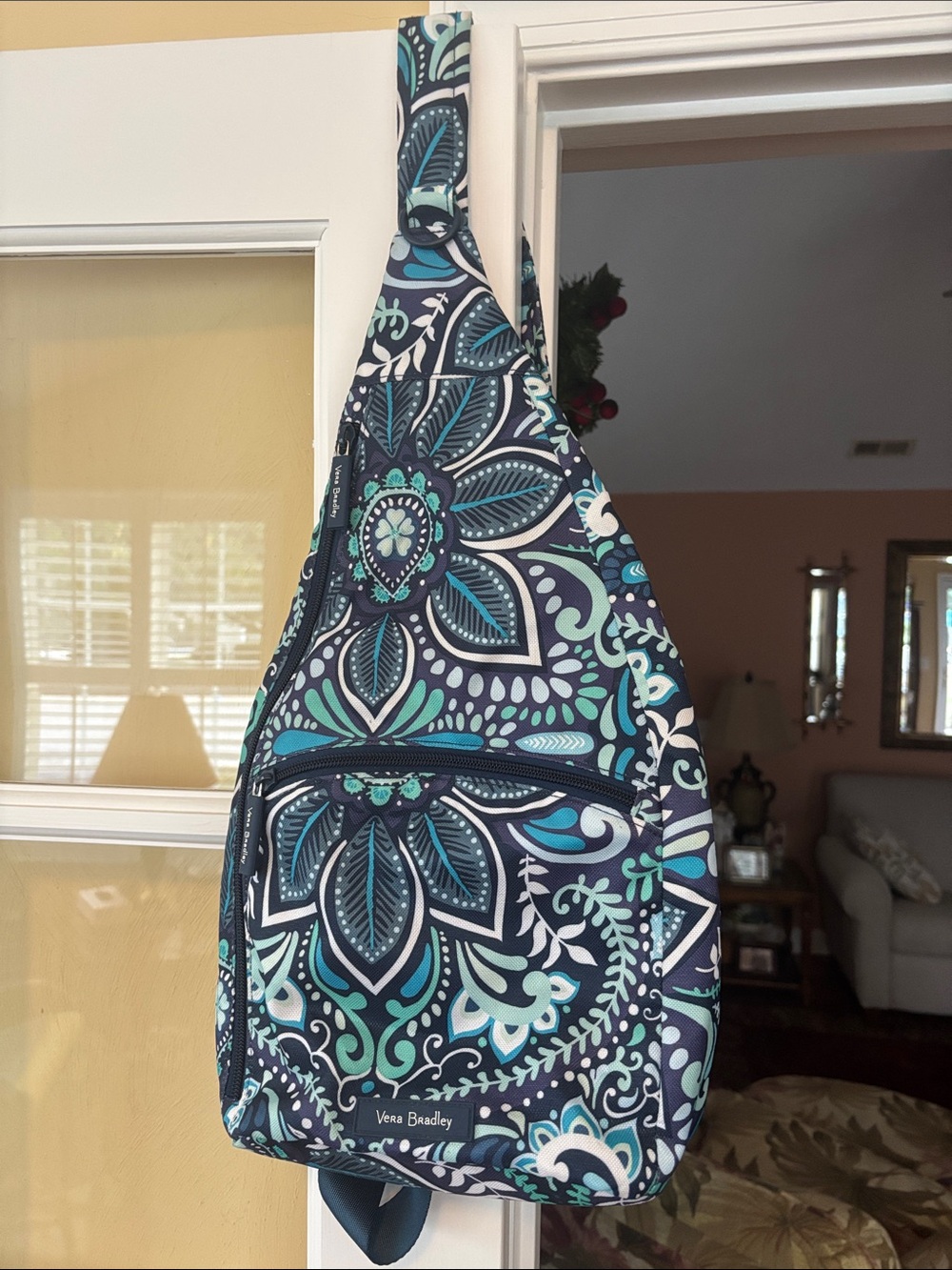 Vera Bradley Blue Island Medallion Paisey Sling Bag